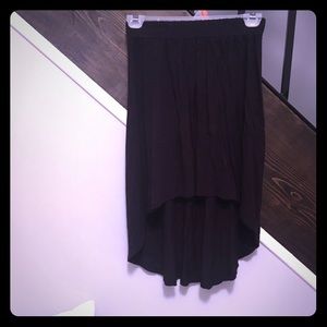 High low black skirt